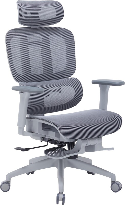 Кресло офисное Officepro Skyline Footrest Gray/Dark Gray (OC750-G-DG-DG)