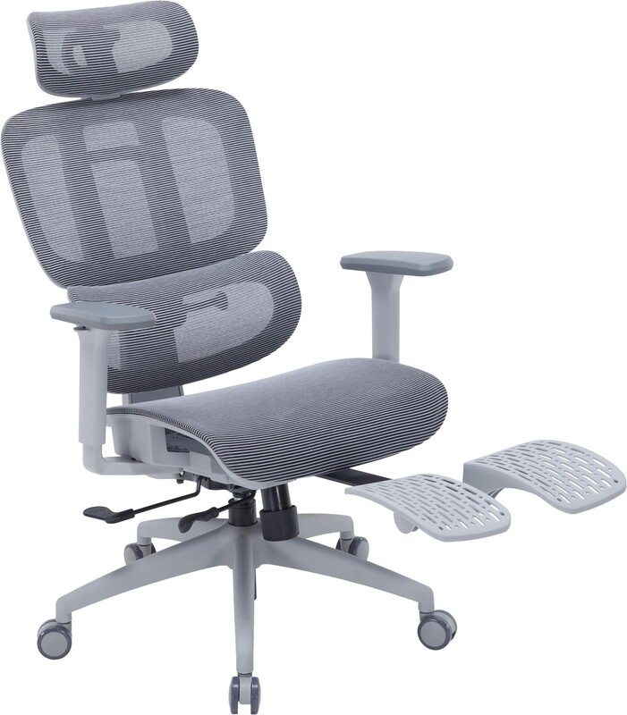 Кресло офисное Officepro Skyline Footrest Gray/Dark Gray (OC750-G-DG-DG)