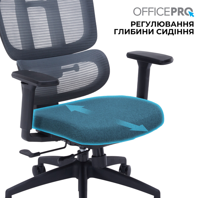 Кресло офисное OfficePro Skyline Black/Dark Gray (OC580-B-DG-DG)