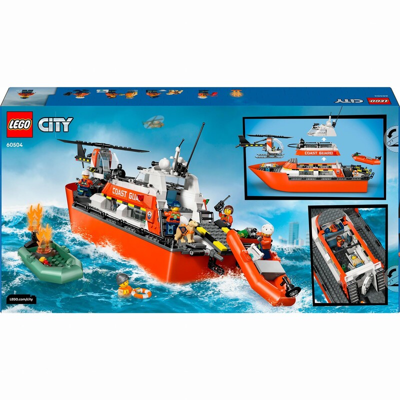 Конструктор LEGO City Рятувальний катер і гелікоптер берегової охорони (60504)