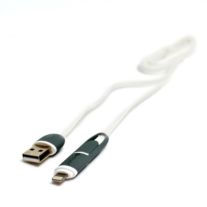 Кабель PowerPlant USB2.0-MicroUSB-Lightning, 1м White (KD00AS1292)