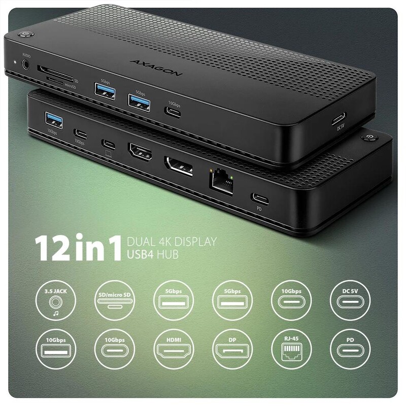 Концентратор USB Type-C Axagon Gray (HMC-U4)