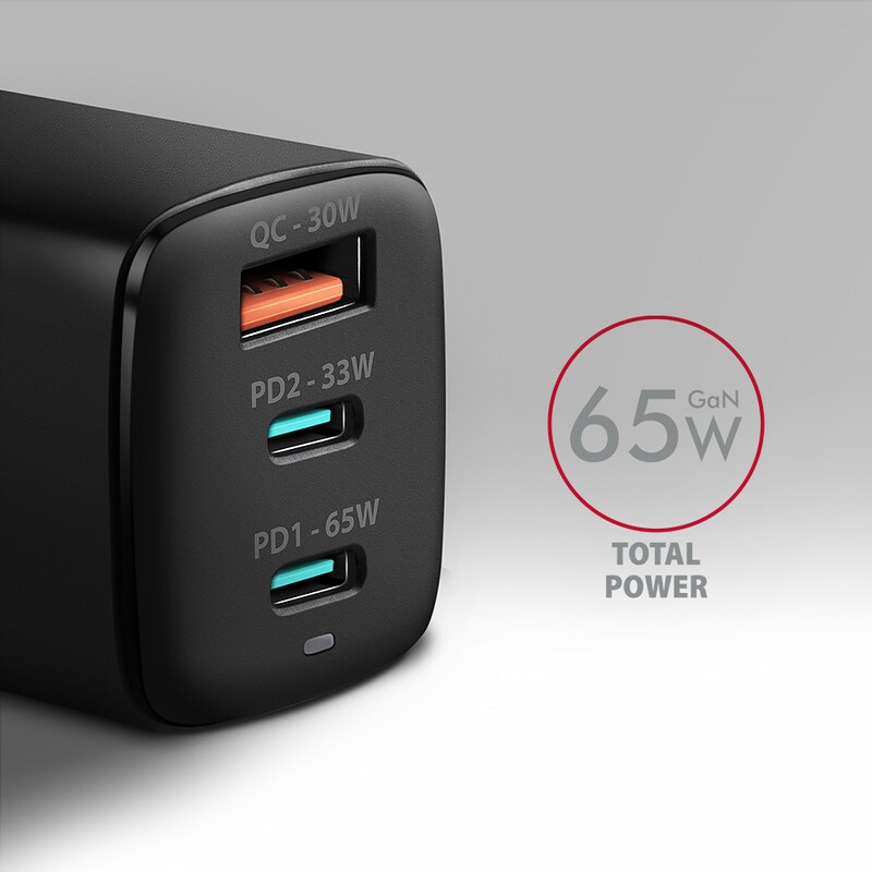 Зарядное устройство Axagon 65W Black (ACU-DPQ65)