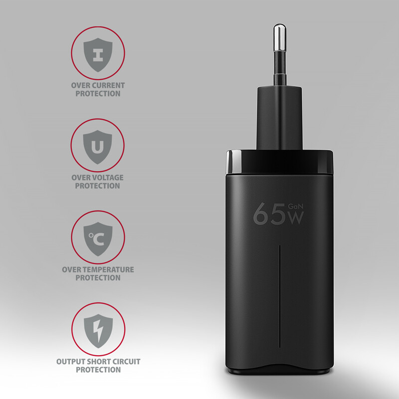 Зарядное устройство Axagon 65W Black (ACU-DPQ65)