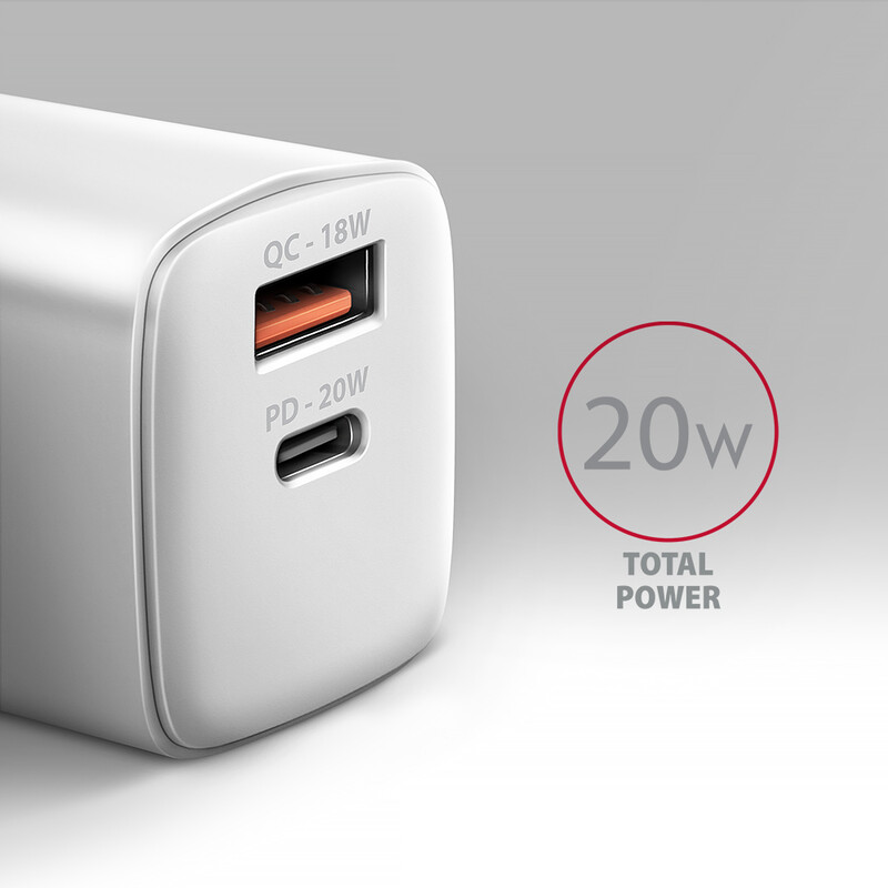 Зарядное устройство Axagon 20W White (ACU-PQ20W)