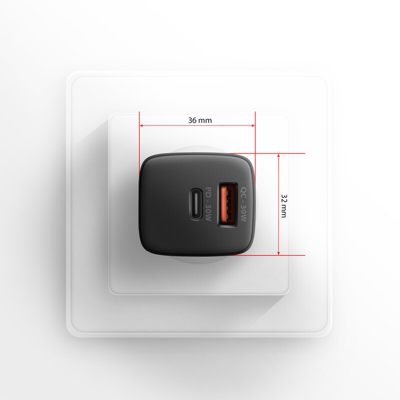 Зарядное устройство Axagon 30W Black (ACU-PQ30)