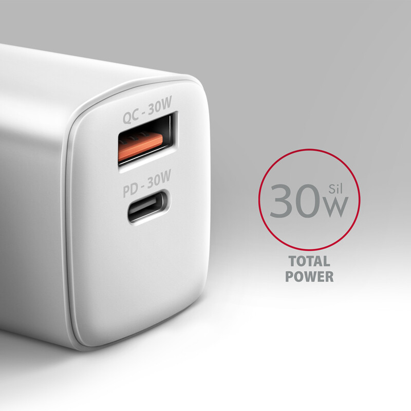 Зарядное устройство Axagon 30W White (ACU-PQ30W)