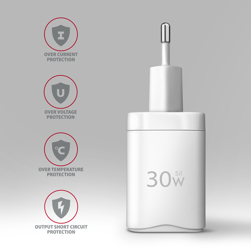 Зарядное устройство Axagon 30W White (ACU-PQ30W)
