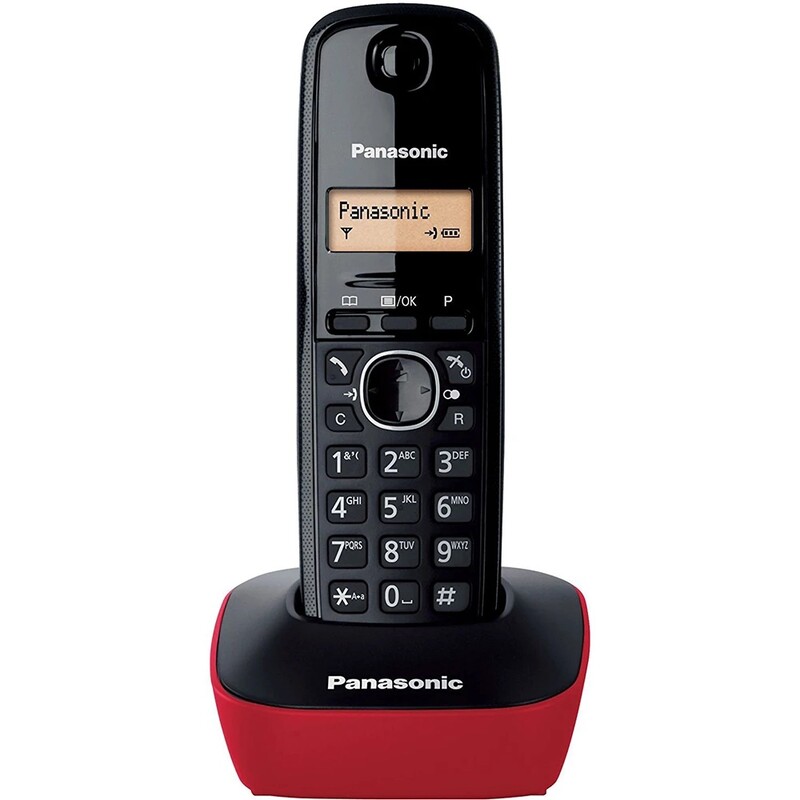 Радіотелефон DECT Panasonic KX-TG1611UAR Black Red
