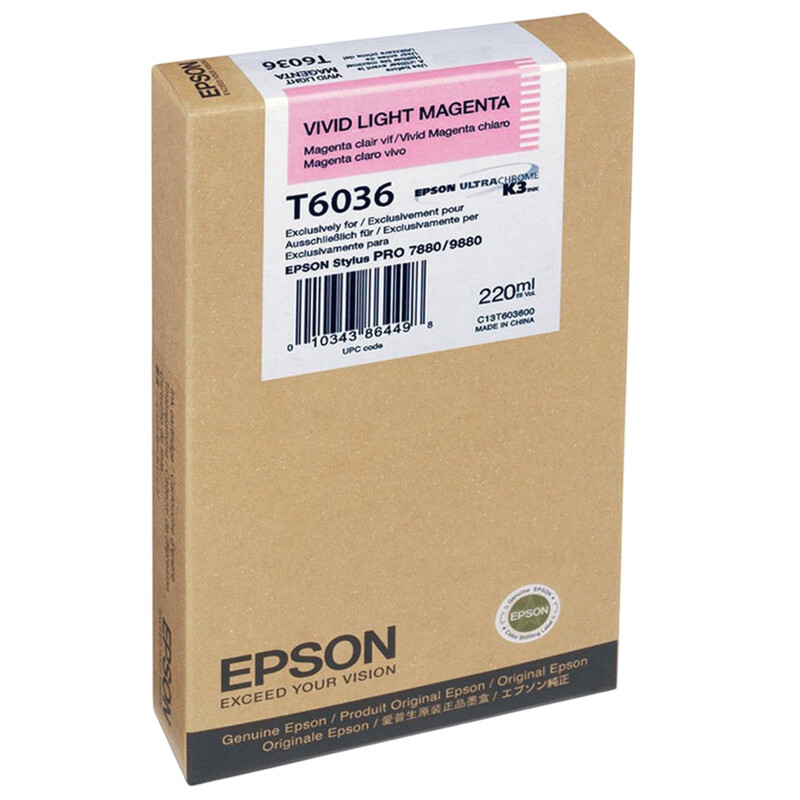 Картридж Epson (T6036) для Stylus Pro 7800/7880/9800/9880 (C13T603600) vivid light magenta