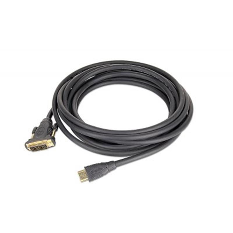 Кабель Cablexpert (CC-HDMI-DVI-15) HDMI-DVI 4.5м черный Polibag