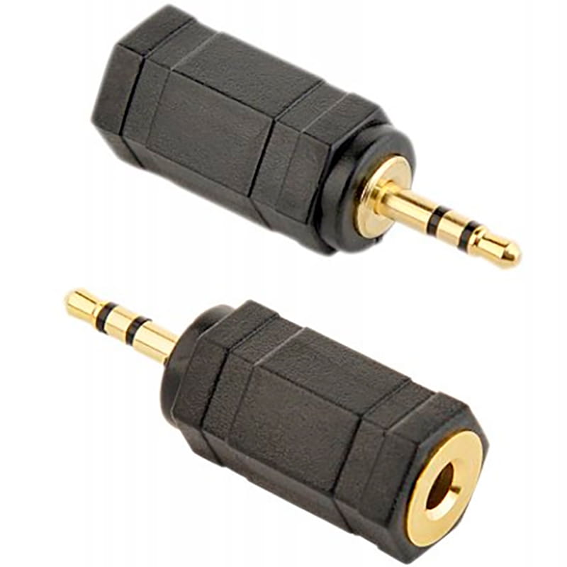 Адаптер Cablexpert 2.5 мм - 3.5 мм (M/F), черный (A-3.5F-2.5M)