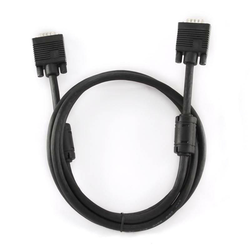 Кабель Cablexpert VGA-VGA HD15M/HD15M с 2-мя фер. кольцами, двойной экран, черный, 1.8 м (CC-PPVGA-6B)