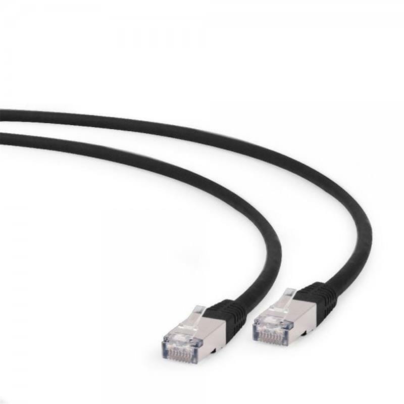 Патч-корд S/FTP Cablexpert (PP6A-LSZHCU-BK-1M) cat.6a, литой, 50u штекер с защелкой, 1м, черный