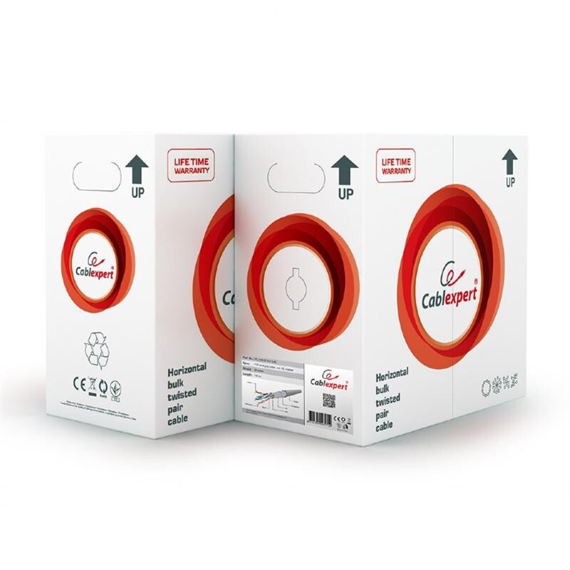 Кабель витая пара Cablexpert FTP (FPC-5004E-SO/100C) CAT5e, одножильная, экранированная фольгой, 100м