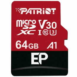 Карта памяти MicroSDXC 64GB UHS-I/U3 Class 10 Patriot EP A1 R90/W80MB/s + SD-adapter (PEF64GEP31MCX)