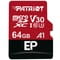 Фото - Карта памяти MicroSDXC 64GB UHS-I/U3 Class 10 Patriot EP A1 R90/W80MB/s + SD-adapter (PEF64GEP31MCX) | click.ua