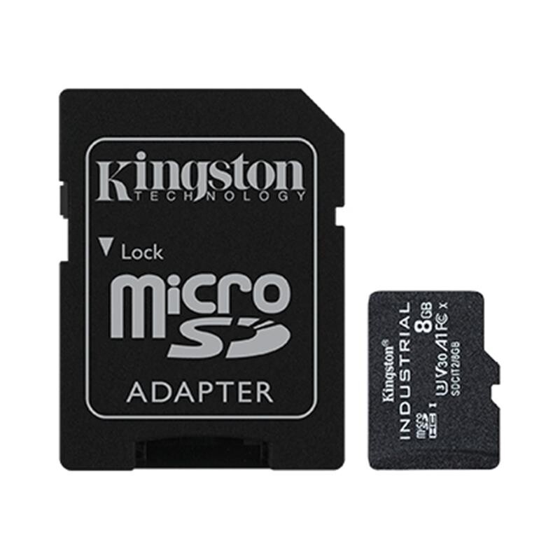 Карта памяти MicroSDHC 8GB UHS-I/U3 Class 10 Kingston Industrial + SD-adapter (SDCIT2/8GB)