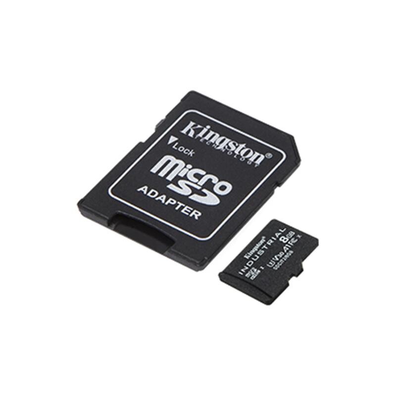 Карта памяти MicroSDHC 8GB UHS-I/U3 Class 10 Kingston Industrial + SD-adapter (SDCIT2/8GB)