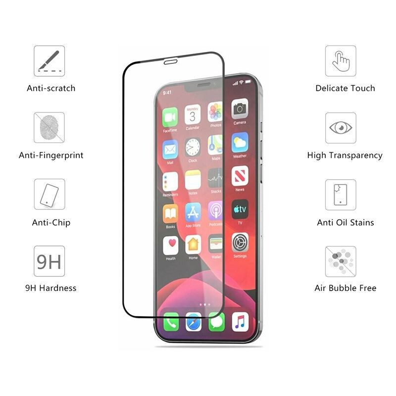 Защитное стекло Drobak для Apple iPhone 13 Pro Frame A+ (Black) (606037)