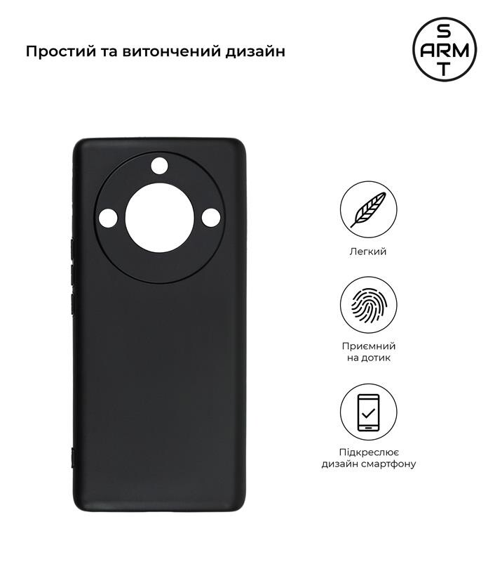 Чехол-накладка Armorstandart Matte Slim Fit для Honor X40 Camera cover Black (ARM69395)