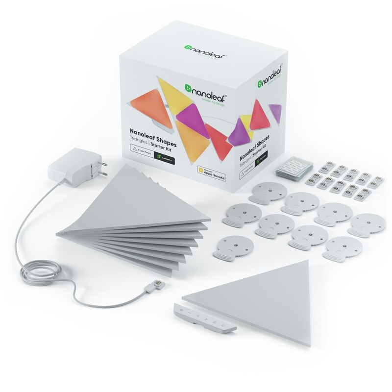 Умная система освещения Nanoleaf Shapes Triangles Starter Kit Apple HomeKit, 9 шт. (NL47-0002TW-9PK)