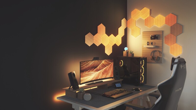 Розумна система освітлення Nanoleaf Elements - Hexagons Starter Kit Apple HomeKit, 13 шт. (NL52-K-3002HB-13PK)