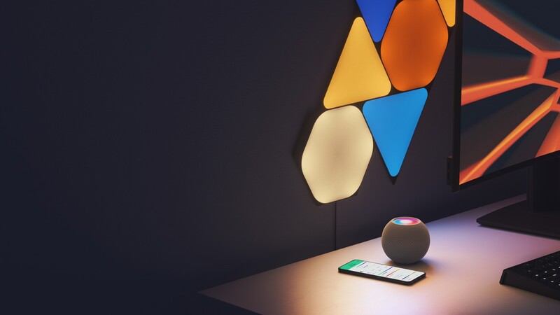 Умная система освещения Nanoleaf Shapes Ultra Black Hexagons Starter Kit, Apple HomeKit, 9 шт. (NL42-0102HX-9PK)