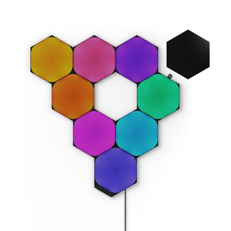 Умная система освещения Nanoleaf Shapes Ultra Black Hexagons Starter Kit, Apple HomeKit, 9 шт. (NL42-0102HX-9PK)
