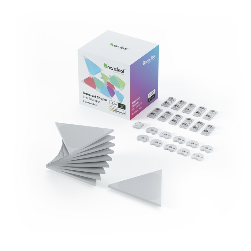 Додаткові панелі Nanoleaf Shapes Mini Triangles Apple HomeKit, 10 шт. (NL48-1001TW-10PK)