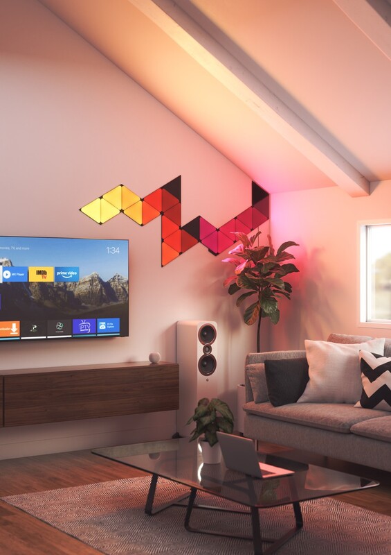Додаткові панелі Nanoleaf Shapes Ultra Black Triangles Expansion Pack, Apple HomeKit, 3 шт. (NL47-0101TW-3PK)
