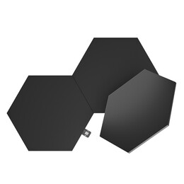 Додаткові панелі Nanoleaf Shapes Ultra Black Hexagons Expansion Pack, Apple HomeKit, 3 шт. (NL42-0101HX-3PK)