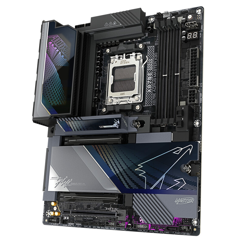 Материнська плата Gigabyte X870E Aorus Master X3D Socket AM5