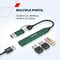Фото - Концентратор USB Type-C Canyon DS-02 4-в-1 Green (CNS-TDS02GR) | click.ua