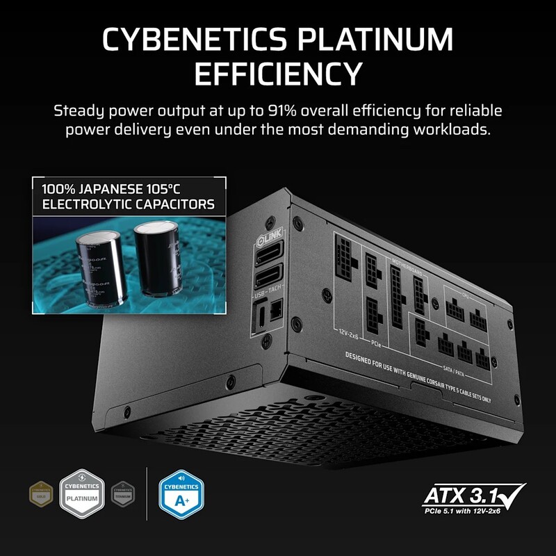 Блок питания Corsair HX1200i Shift ATX 3.1 1200W (CP-9020267)