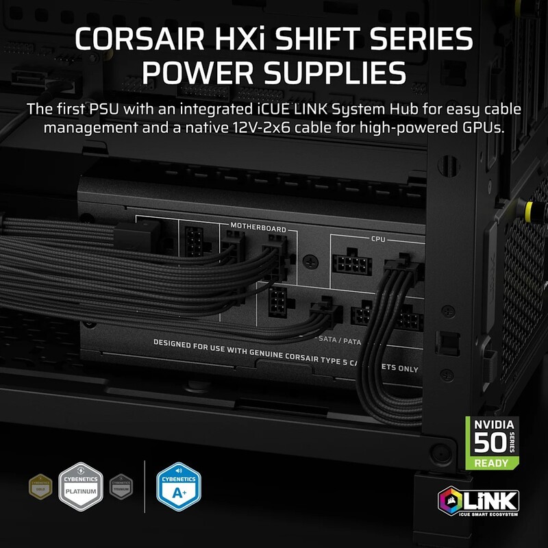 Блок живлення Corsair HX1500i Shift ATX 3.1 1500W (CP-9020269)