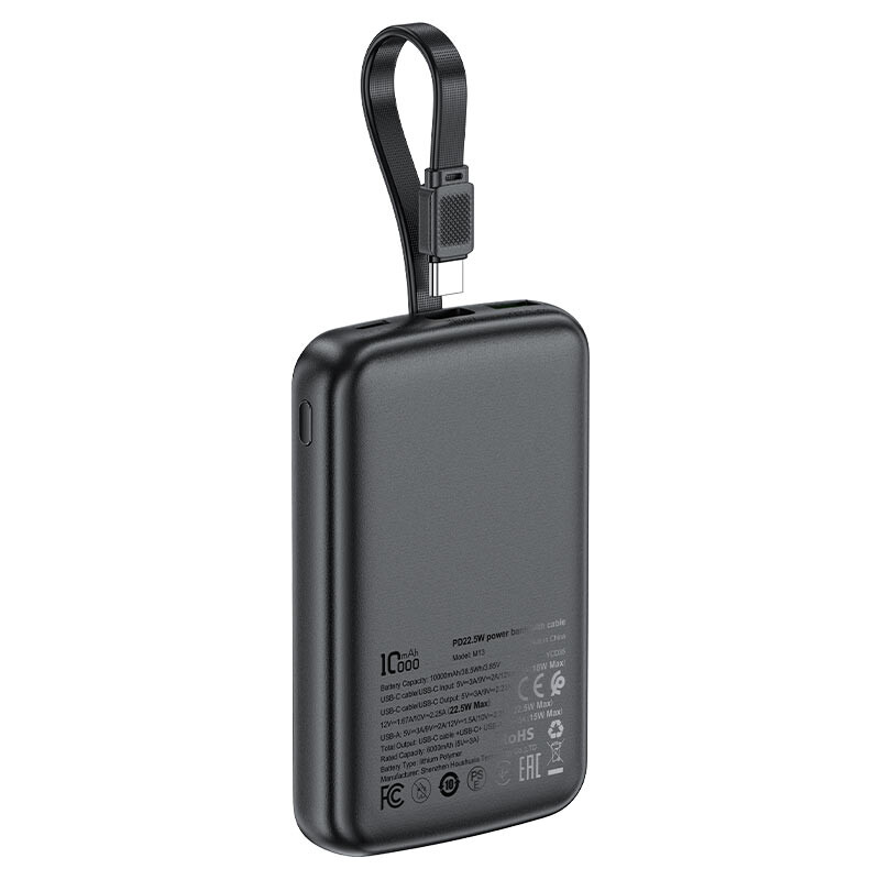 Універсальна мобільна батарея Acefast M13 10000mAh 22.5W Black (6974316283959)