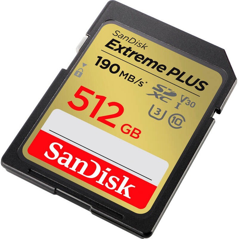 Карта памяти SDXC 512GB UHS-I/U3 Class 10 SanDisk Extreme Plus R190/W130MB/s (SDSDXWV-512G-GNCIN)