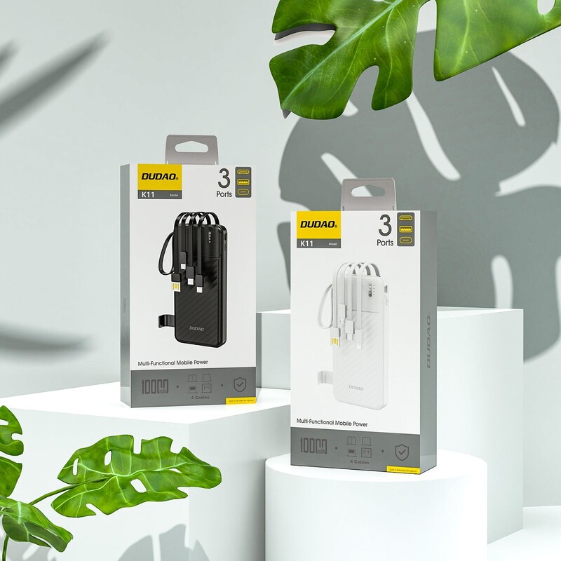 Універсальна мобільна батарея Dudao K11 10000mAh 10W Black (6977196681853)