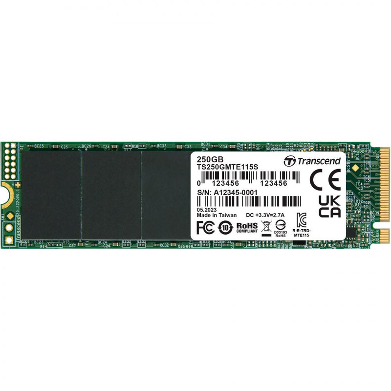 Накопичувач SSD 250GB Transcend MTE115S M.2 2280 PCIe 3.0 x4 3D NAND (TS250GMTE115S)