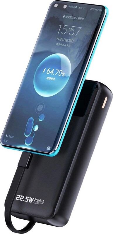 Универсальная мобильная батарея Dudao K15Pro 20000mAh 22.5W Black (6977196682430)