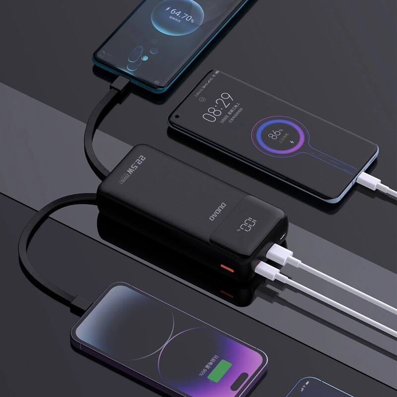 Универсальная мобильная батарея Dudao K15Pro 20000mAh 22.5W Black (6977196682430)