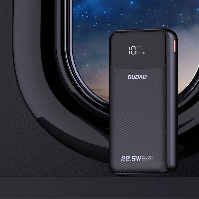 Универсальная мобильная батарея Dudao K15Pro 20000mAh 22.5W Black (6977196682430)