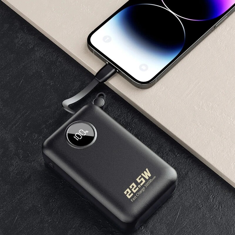 Універсальна мобільна батарея Dudao K14+ 20000mAh 22.5W Black (6977196680016)