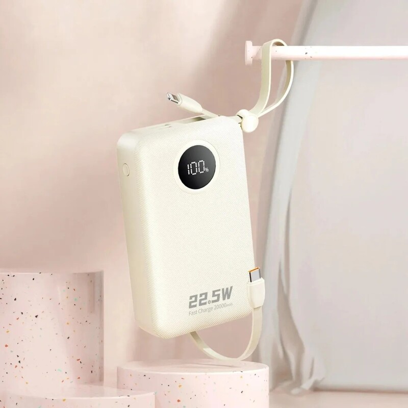 Универсальная мобильная батарея Dudao K14+ 20000mAh 22.5W White (6977196680023)