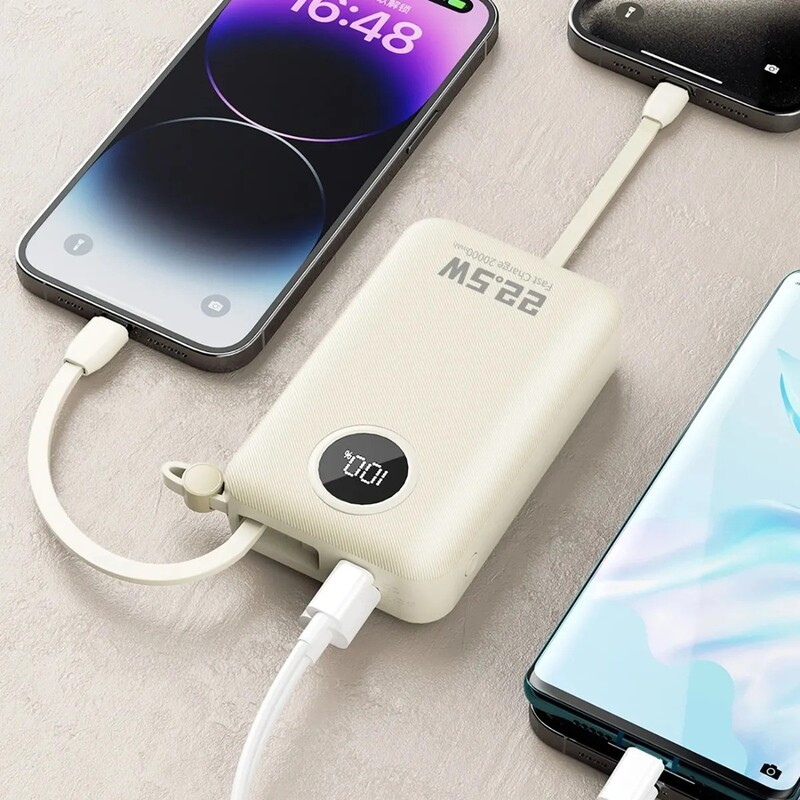 Универсальная мобильная батарея Dudao K14+ 20000mAh 22.5W White (6977196680023)