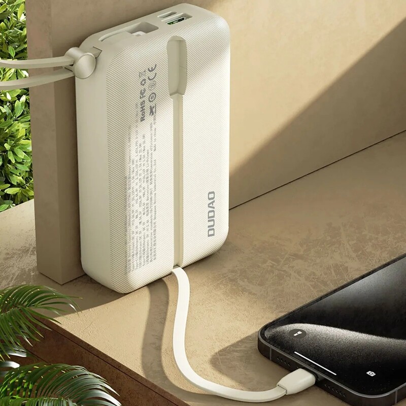 Универсальная мобильная батарея Dudao K14+ 20000mAh 22.5W White (6977196680023)