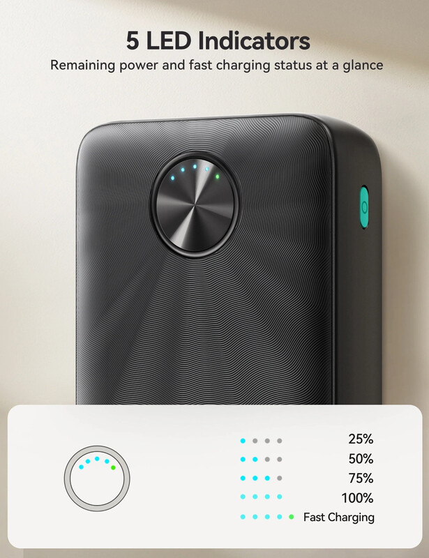 Универсальная мобильная батарея Joyroom 20000 mAh 22.5W Black (JR-PBF16)