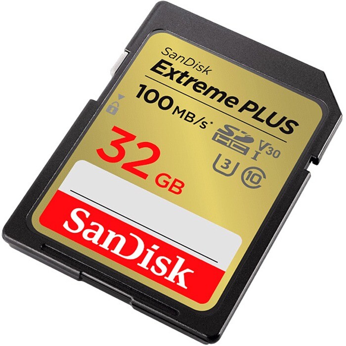 Карта памяти SDHC 32GB UHS-I/U3 Class 10 SanDisk Extreme Plus R100/W60MB/s (SDSDXWT-032G-GNCIN)
