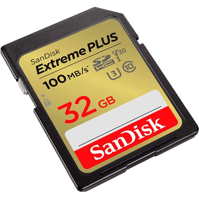 Карта памяти SDHC 32GB UHS-I/U3 Class 10 SanDisk Extreme Plus R100/W60MB/s (SDSDXWT-032G-GNCIN)